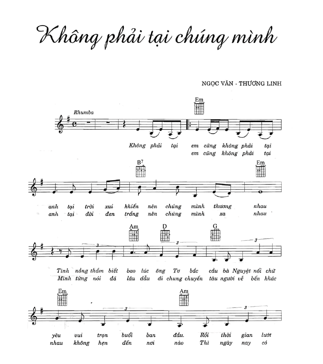 Lời bài hát Không Phải Tại Chúng Mình